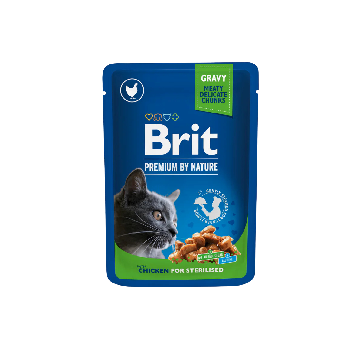Brit Premium Cat Pouches Chicken Slices for Sterilised
