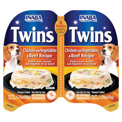 TWINS Chicken with Vegetables & Beef Recipe dog