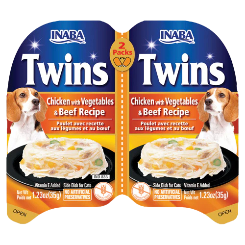 TWINS Chicken with Vegetables & Beef Recipe dog