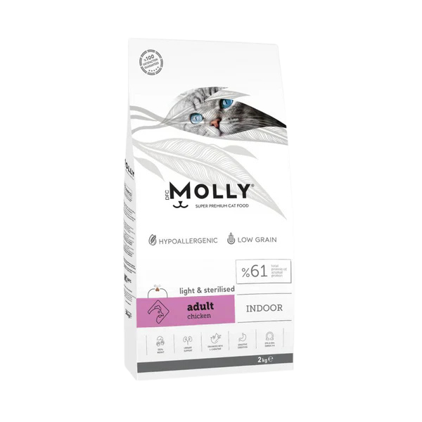 Molly Chicken-flavored food with internal sterilization lighting