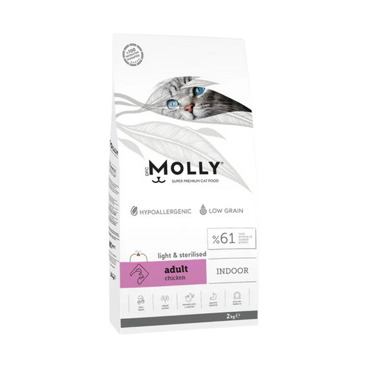 Molly Chicken-flavored food with internal sterilization lighting